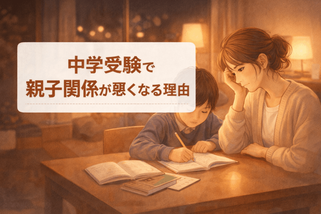 中学受験で 親子関係が悪くなる理由